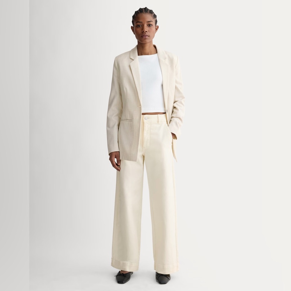 NWT - Everlane - the Utility Wide-Leg Pant - Color: Bone - Size: 10